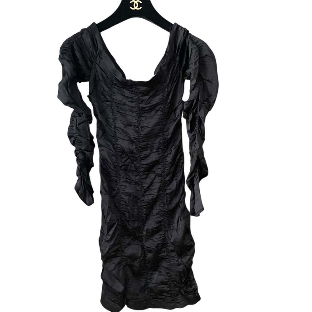 Stockholm Atelier & Other Stories Black Ruched Long Sleeve Mini Dress Size 0